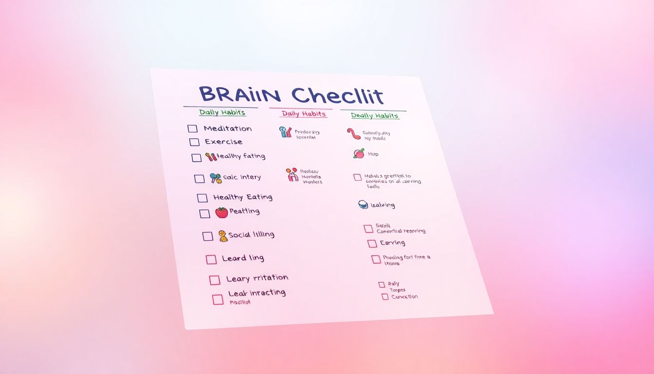 Daily Habits for Brain Health: Your Checklist for a Sharper Mind